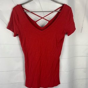 Hollister red top size small